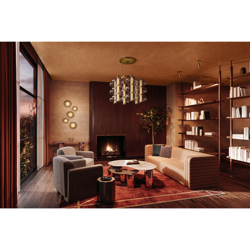 Toulouse LED 42 inch Vintage Brass Chandelier Ceiling Light